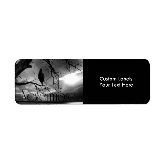 ザレイヴンラベル – NevermoreサンビームズツリーB&W ラベル (正面)