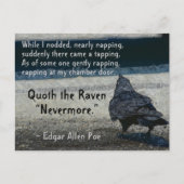 ザレイヴン引用文エドガー・アレンポーのネバーモア・ゴシック ポストカード (正面)