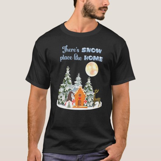 ザレススノウプレイスホーム格言冬季シャワーS Tシャツ (正面)