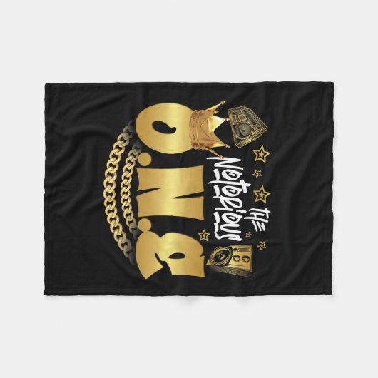 ザレッスンワンオールドスクールヒップホップおもしろい1stビル フリースブランケット (正面(横))