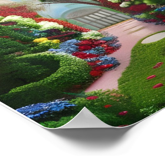 ザレッドガーデンズファンタジーデジタルアート ポスター (角)