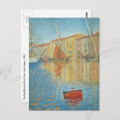 ザレッドブイバイポールシグナック、ヴィンテージポインティリズム ポストカード (正面/裏面)