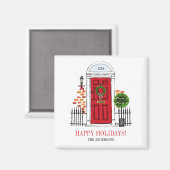 ザレッドホリデークリスマスドア マグネット (正面/裏面)