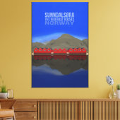 ザレッドボートハウススンダルソウラノルウェー キャンバスプリント (インサイチュ (リビング))