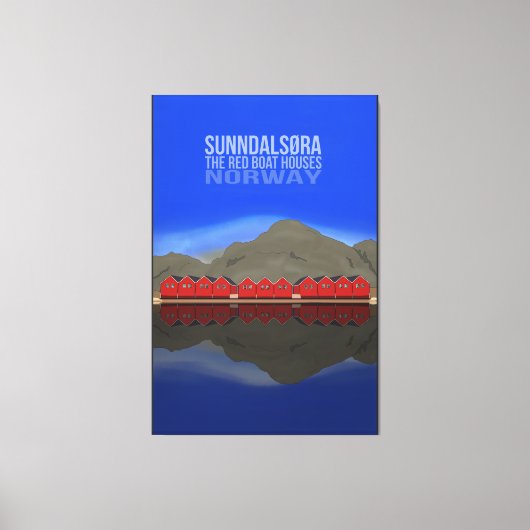 ザレッドボートハウススンダルソウラノルウェー キャンバスプリント (正面)