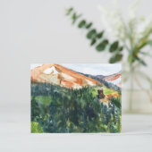 ザレッドマウンテンマイニングディストリクトウォーターカラー ポストカード (スタンド正面)