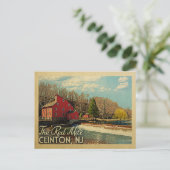 ザレッドミルクリントンニュージャージービンテージトラベル ポストカード (スタンド正面)