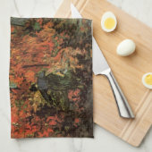 ザレッドヴィネヤードバイビンセント・ヴァン・ゴッホ キッチンタオル (四つ折り)