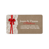 ザレッド素朴ボウ結婚ズ・コレクション ラベル (正面)