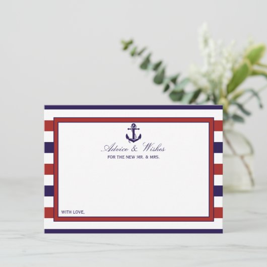 ザレッド&ネイビー航海のいかり結婚ズコレクション アドバイスカード (スタンド正面)