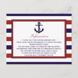 ザレッド&ネイビー航海のいかり結婚ズコレクション エンクロージャーカード