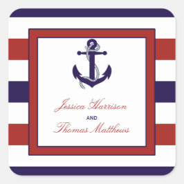 ザレッド&ネイビー航海のいかり結婚ズコレクション スクエアシール