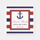 ザレッド&ネイビー航海のいかり結婚ズコレクション スタンダードカクテルナプキン (正面)