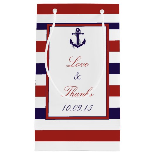 ザレッド&ネイビー航海のいかり結婚ズコレクション スモールペーパーバッグ (正面)