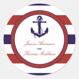 ザレッド&ネイビー航海のいかり結婚ズコレクション ラウンドシール