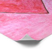 ザレッド&ピンクバレンタインハートバイジュリアハンナ ポスター (角)