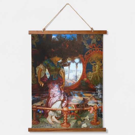 ザレディーオブシャロットbyプレラファエリートウィリアム狩り 吊り下げ型タペストリー (正面)