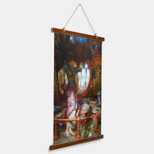ザレディーオブシャロットbyプレラファエリートウィリアム狩り 吊り下げ型タペストリー (傾斜あり)