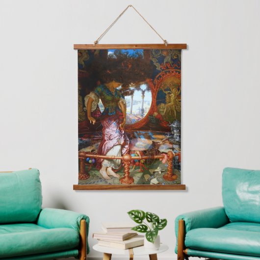 ザレディーオブシャロットbyプレラファエリートウィリアム狩り 吊り下げ型タペストリー (リビング)