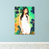 ザレディ・ウィズ・春の花 キャンバスプリント (インサイチュ (ウッドフロア))