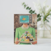 ザレトロなフィッシュアイゼラチンディナー ポストカード (スタンド正面)