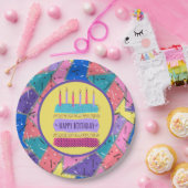 ザレトロ時代誕生日紙プレート ペーパープレート (パーティー)