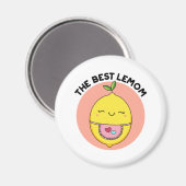 ザレ最高のマムおもしろいレモンパン マグネット (正面/裏面)