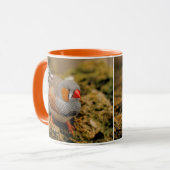 ザロカラフルックZebra Finch Songbirdオンザロック マグカップ (正面左)