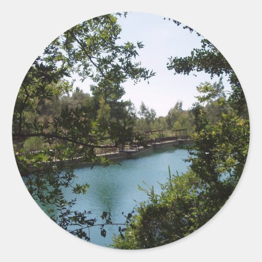 ザロス湖ステッカー ラウンドシール (正面)