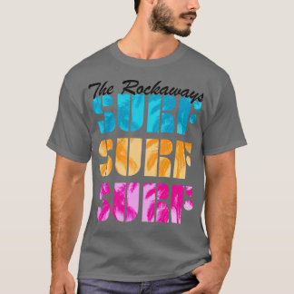 ザロッカウェイクイーンズニューヨークビーチサーフ文字Be Tシャツ