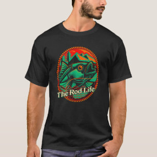 ザロッドライフレイクス魚釣りラグーンフィッシャーマンリフスト Tシャツ