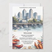 ザロブスタービーチ海サマーニューオーリンズ結婚ズ 招待状 (正面)