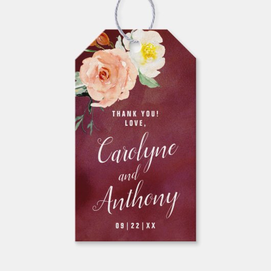 ザロマンスイン開花結婚ズコレクション ギフトタグ (正面)