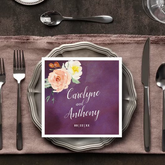 ザロマンスイン開花結婚ズコレクション スタンダードカクテルナプキン