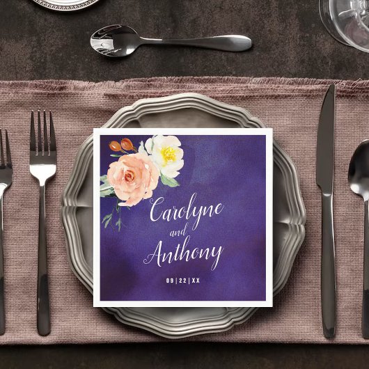 ザロマンスイン開花結婚ズコレクション スタンダードカクテルナプキン