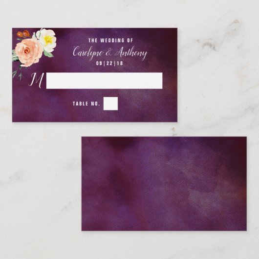 ザロマンスイン開花結婚ズコレクション プレイスカード (正面/裏面)