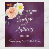 ザロマンスイン開花結婚ズコレクション ワインラベル (シングルラベル)