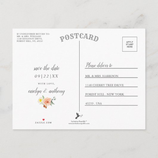 ザロマンスイン開花結婚ズコレクション 案内ポストカード (裏面)