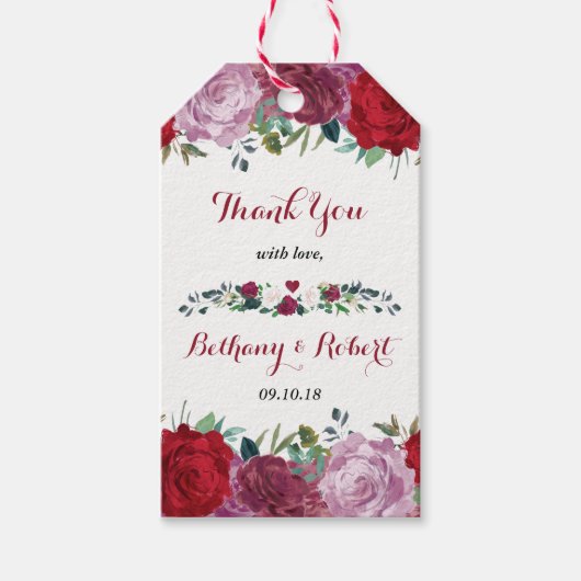ザロマンチックフローラ結婚コレクション ギフトタグ (正面)