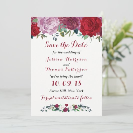 ザロマンチックフローラ結婚コレクション セーブザデート (スタンド正面)