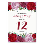 ザロマンチックフローラ結婚コレクション テーブルナンバー (裏面)