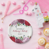 ザロマンチックフローラ結婚コレクション ペーパープレート (パーティー)