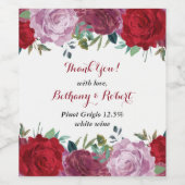 ザロマンチックフローラ結婚コレクション ワインラベル (シングルラベル)