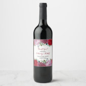 ザロマンチックフローラ結婚コレクション ワインラベル (正面)