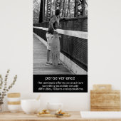 ザロングボード忍耐引用文 ポスター (キッチン)