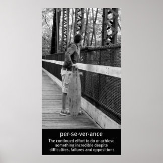 ザロングボード忍耐引用文 ポスター