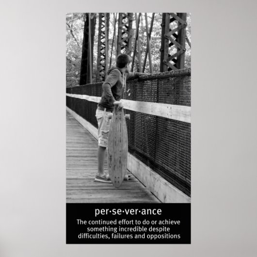 ザロングボード忍耐引用文 ポスター (正面)