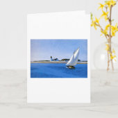 ザロングレッグエドワードホッパー カード (黄色い花)