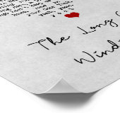 ザロングワインディングロードグレーハートソング歌詞 ポスター (角)