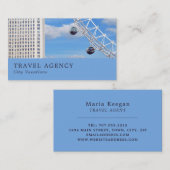 ザロンドンアイ、ロンドンシティ、旅行代理店 名刺 (正面/裏面)